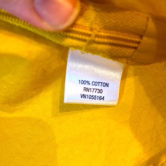 Merona ruffle collar sleeveless tank side zip golden yellow - Picture 6 of 6